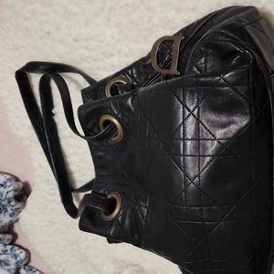 Christian Dior Black Lamb Skin Bag